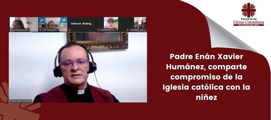 Padre Enán Xavier Humánez, comparte compromiso de la Iglesia Católica con la niñez
